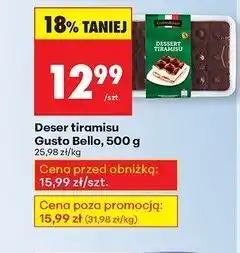 Biedronka Deser tiramisu Gusto Bello, 500g oferta