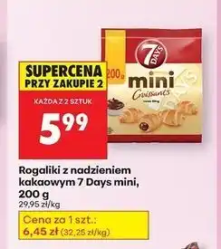 Biedronka Rogaliki z nadzieniem kakaowym 7 Days mini, 200g oferta