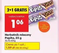 Biedronka Herbatnik mleczny Papita, 33g oferta