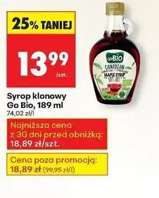 Biedronka Syrop klonowy Go Rio, 189ml oferta