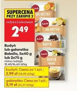 Biedronka Budyń lub galaretka bakello, 5x40g lub 2x75g oferta