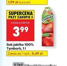 Biedronka Sok jabłkowy 100% Tymbark, 1l oferta