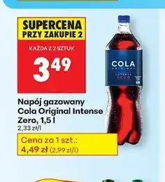 Biedronka Napój gazowany Cola Oryginal Intense Zero, 1,5l oferta