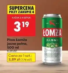 Biedronka Piwo Łomża Jasne (Dawniej Export) oferta
