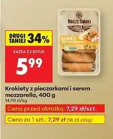 Biedronka Krokiety z pieczarkami i serem mozzarella Nasze Smaki oferta