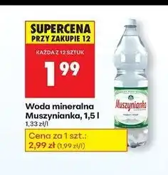 Biedronka Woda niegazowana Muszynianka oferta