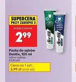 Biedronka Pasta do zębów mouthwash fresh Dentix oferta