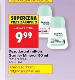 Biedronka Dezodorant black-white colors Garnier Mineral Invisible oferta