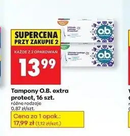Biedronka Tampony super+ comfort O.b. Extra Protect oferta