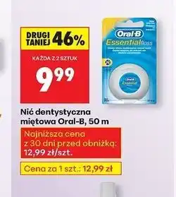 Biedronka Nić dentystyczna 50 m Oral-B Essential Floss oferta