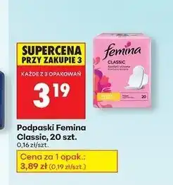 Biedronka Podpaski normal Femina Classic oferta