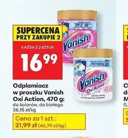 Biedronka Odplamiacz w proszku pink Vanish Oxi Action oferta