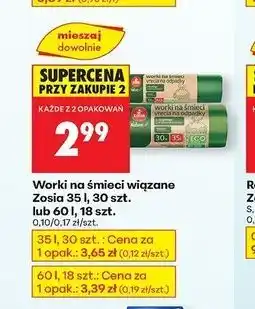 Biedronka Worki na śmieci 60 l Zosia Samosia oferta