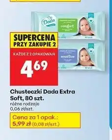Biedronka Chusteczki wilgotne sensitive Dada Extra Soft oferta