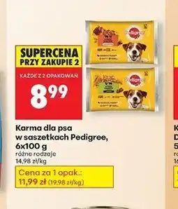 Biedronka Karma dla psa wybór smaków w galarecie Pedigree oferta