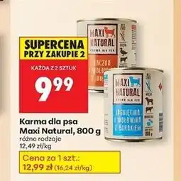 Biedronka Karma dla psa jagnięcina wołowiną i burak Maxi Natural oferta
