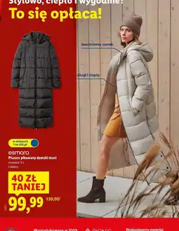 Lidl Płaszcz pikowany damski s-l Esmara oferta