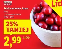 Lidl Żurawina polska oferta
