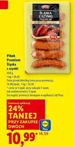 Lidl Kiełbasa śląska z szynki Pikok oferta