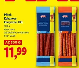 Lidl Kabanosy drobiowo-wieprzowe xxl Pikok oferta
