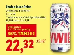 Lidl Piwo Żywiec Jasne Pełne 8-pak oferta