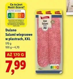 Lidl Salami premium plastry Dulano oferta
