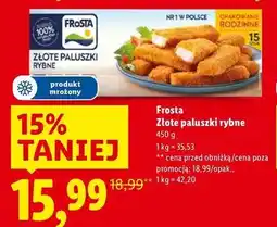 Lidl Złote paluszki rybne z fileta Frosta oferta