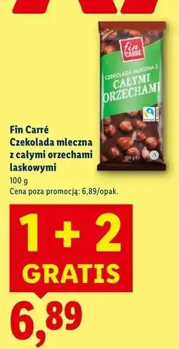 Lidl Czekolada z całymi orzechami laskowymi Fin Carre oferta