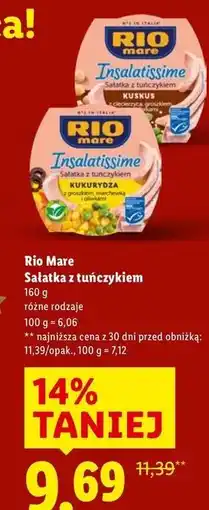 Lidl Sałatka z tuńczykiem i kuskus Rio Mare oferta