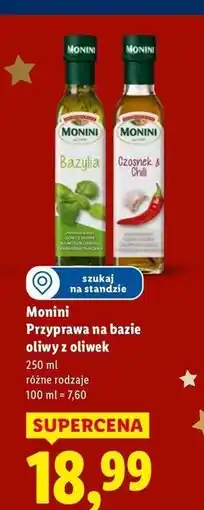 Lidl Oliwa z oliwek czosnek & chilli Monini oferta