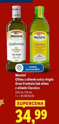 Lidl Oliwa z oliwek extra vergine Monini Classico oferta