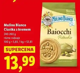 Lidl Ciastka baiocchi pistacjowe Mulino Bianco oferta