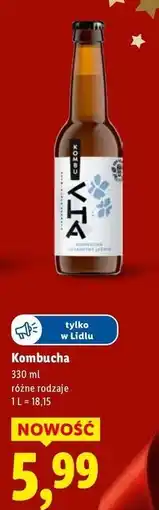 Lidl Napój kombucha zielona sencha Kombu oferta