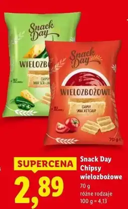 Lidl Chipsy wielozbożowe ser-jalapeno Snack Day oferta