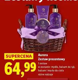 Lidl Zestaw kosmetyków w koszyku dream lavenda Aurora oferta