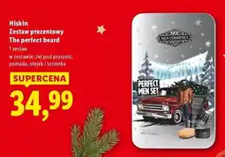 Lidl Zestaw w puszce the perfect beard: żel pod prysznic + pomada olejek szczotka Hiskin oferta