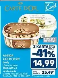 Kaufland Lody pistacchio Algida Carte D'or Les Desserts oferta