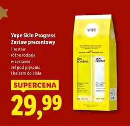Lidl Zestaw prezentowy skin progress: żel pod prysznic + balsam do ciała Yope oferta