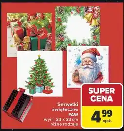 Carrefour Serwetki świateczne Paw oferta