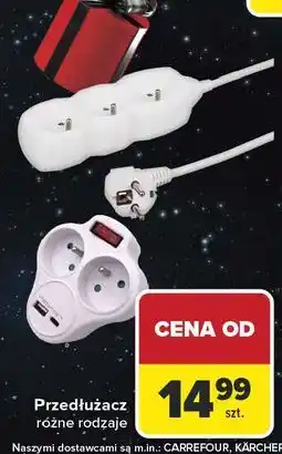 Carrefour Rzedłużacz 2 gniazda + x usb oferta