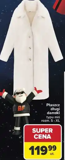 Carrefour Płaszcz damski długi s-xl oferta