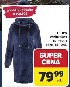 Carrefour Bluza welurowa damska m-2xl oferta