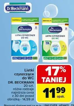 Carrefour Listki czyszczące do wc ocean breeze Dr. Beckmann oferta