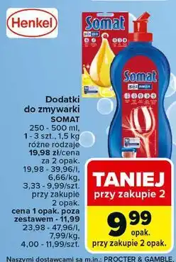Carrefour Nabłyszczacz do zmywarki Somat Rinser + Extra-Dry Effect oferta