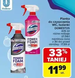 Carrefour Pianka do wybielania toalet Domestos Power Foam oferta