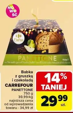 Carrefour Babka panettone z gruszką i czekoladą Carrefour Extra oferta