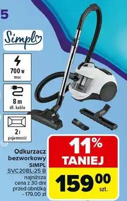 Carrefour Odkurzacz svc20bl-25b Simpl oferta