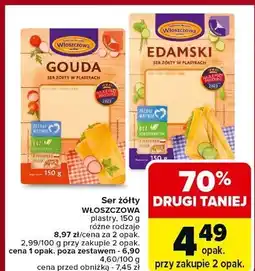 Carrefour Ser żółty edamski plastry Włoszczowa oferta
