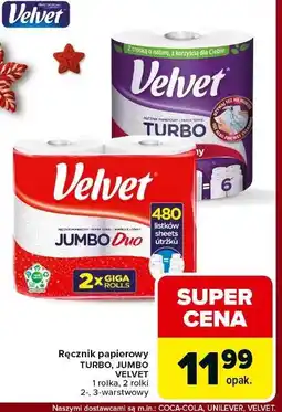 Carrefour Ręcznik papierowy Velvet Turbo oferta