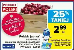 Carrefour Jabłka red prince polska oferta